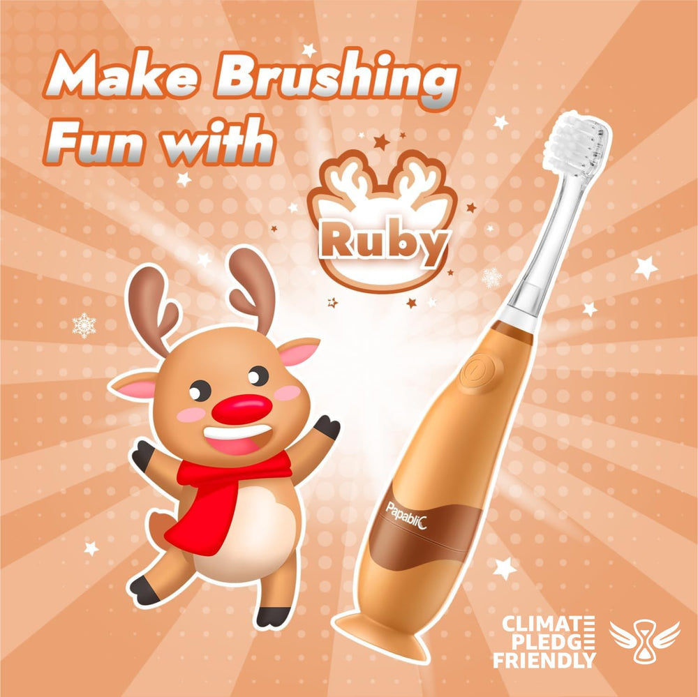 Reindeer protective cover for Papablic toddler toothbrush