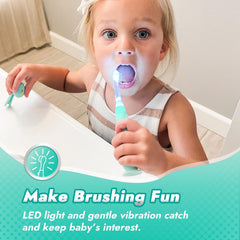 Papablic toddler toothbrush 2-pack with accessories