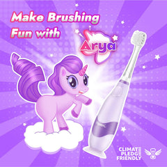 Batteries included with Arya toothbrush