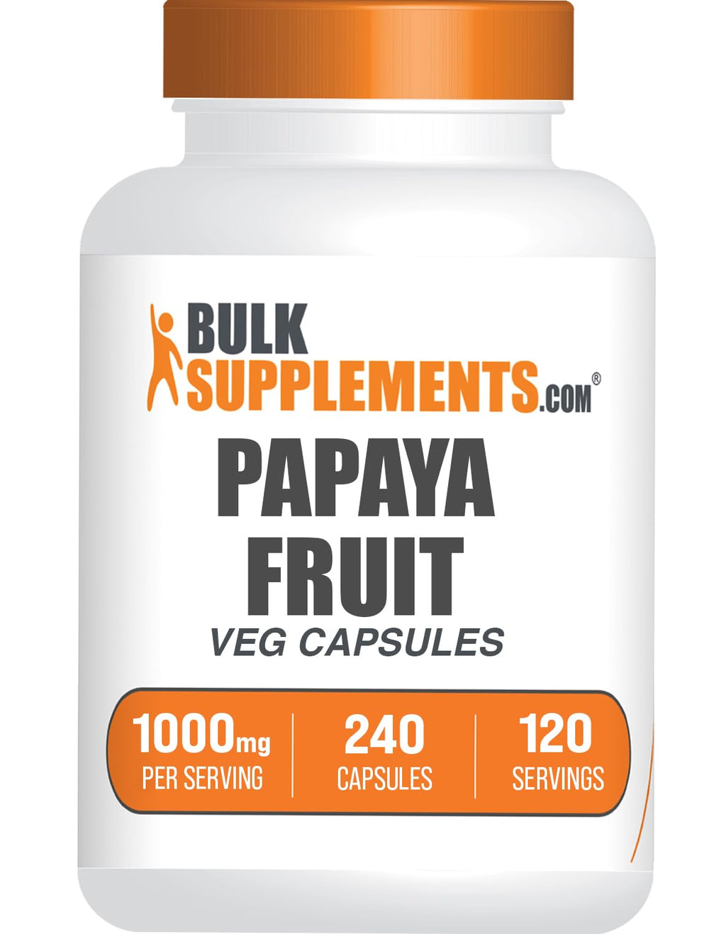 Papaya Fruit Extract Capsules bottle close-up