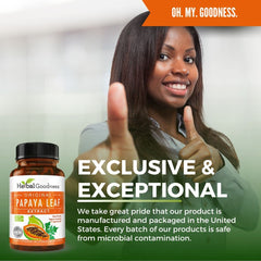 Papaya leaf digestive enzymes papain and chymopapain