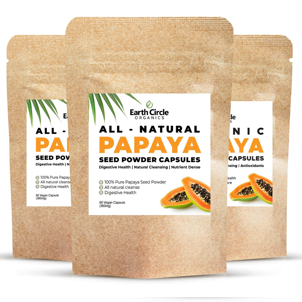 Bottle of papaya seed powder capsules — pack of 3
