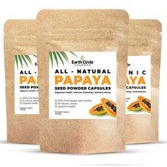 Bottle of papaya seed powder capsules — pack of 3