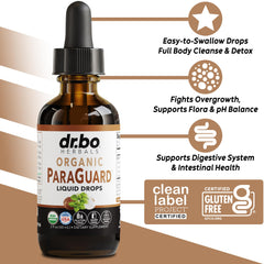 ParaGuard Cleanse liquid 2 oz bottle label close-up