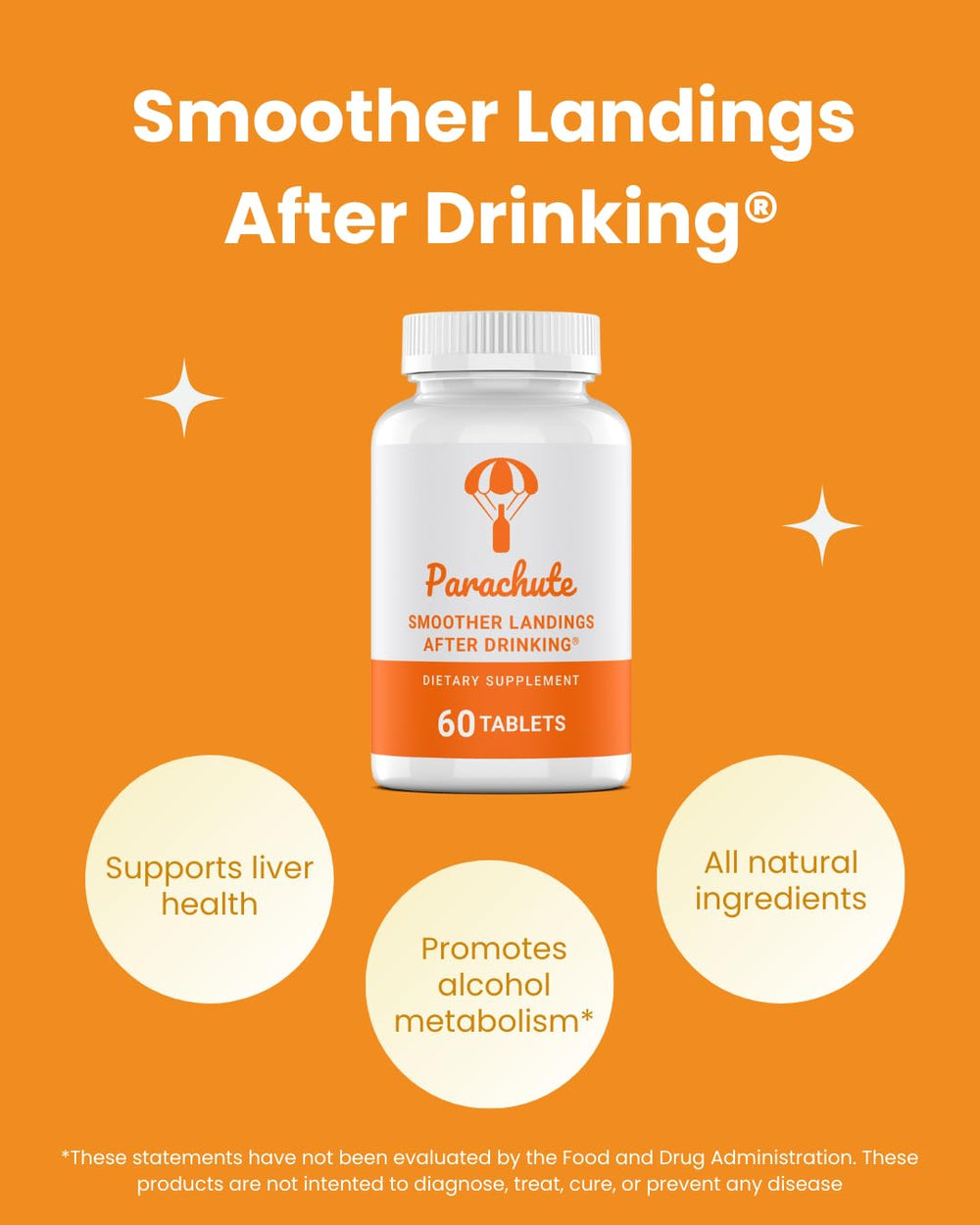 Parachute single tablet per drink usage