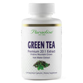 Paradise Green Tea Extract bottle with 120 vegetarian capsules