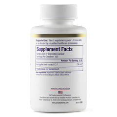 Astragalus extract packaging and bottle label