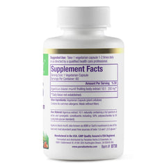 Close-up of Paradise Herbs Beta Glucans vegetarian capsules
