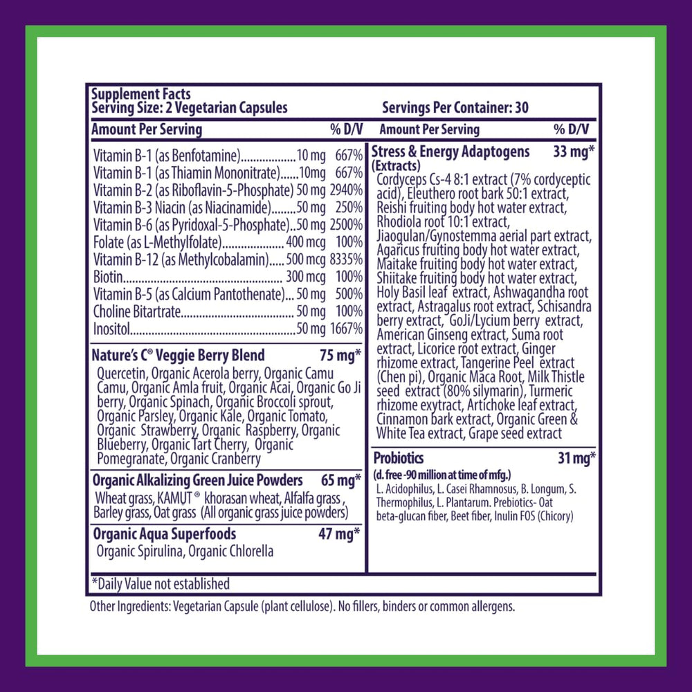 Whole-food ingredients and bioavailable B vitamins