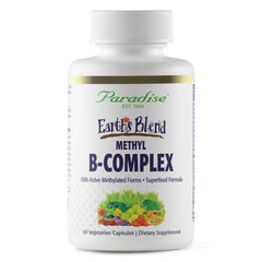 Paradise Herbs Earth's Blend B-Complex bottle label