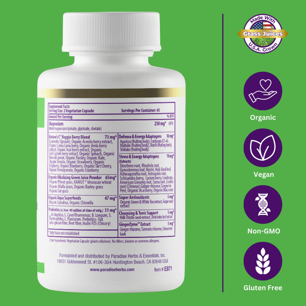 Vegan, non-GMO, gluten-free labeling on packaging