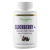 Bottle of Paradise Herbs Elderberry with Zinc Extract – 60 vegetarian capsules