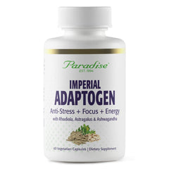 Paradise Herbs Imperial Adaptogens bottle ready for daily stress support