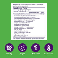 Paradise Herbs Imperial Adaptogens capsules convenient focus and energy aid