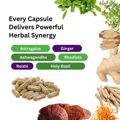 Paradise Herbs Imperial Adaptogens label closeup highlighting full-spectrum formula