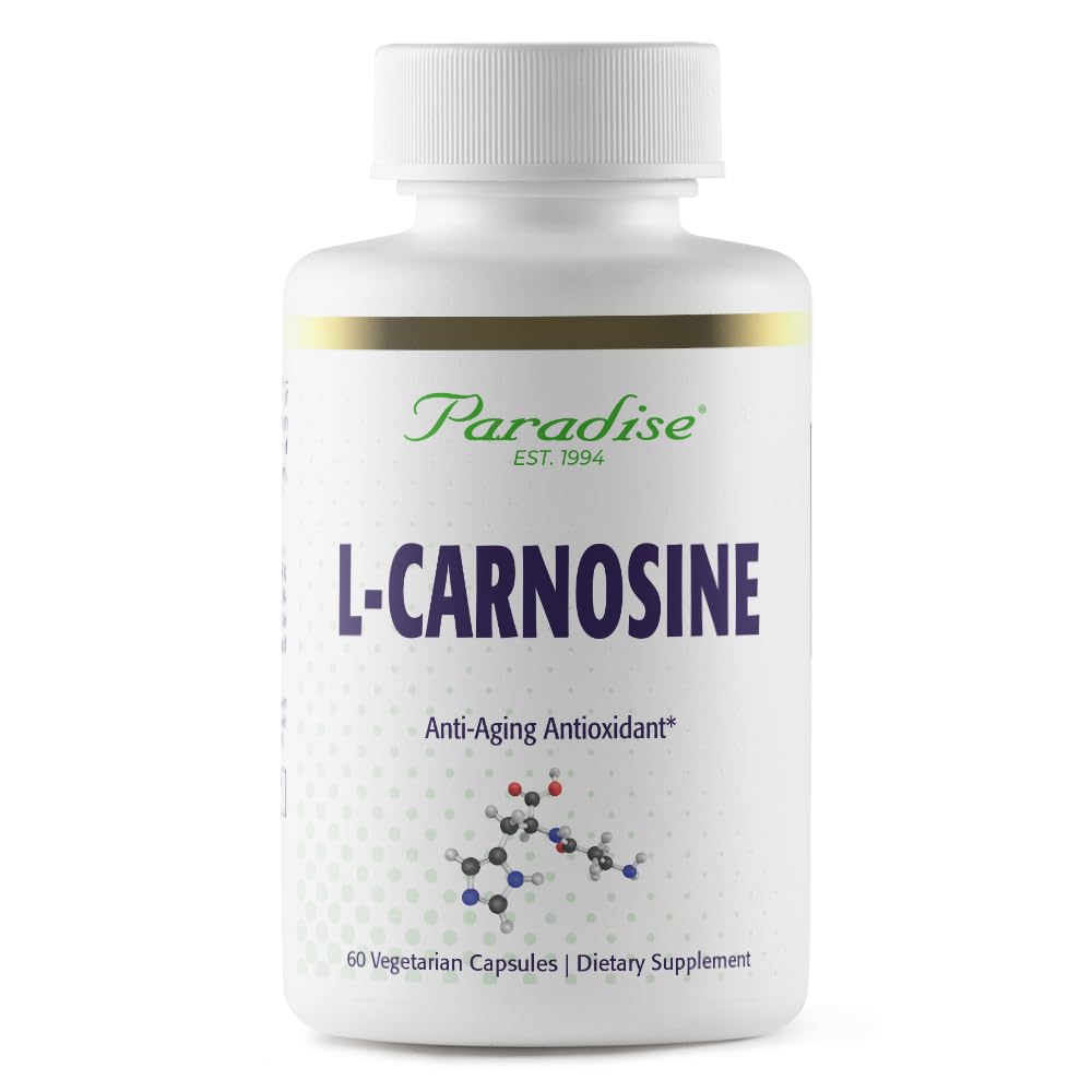 Bottle of Paradise Herbs L-Carnosine with 60 vegetarian capsules