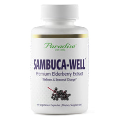 Paradise Herbs Sambuca-Well European elderberry 50:1 extract capsules label image