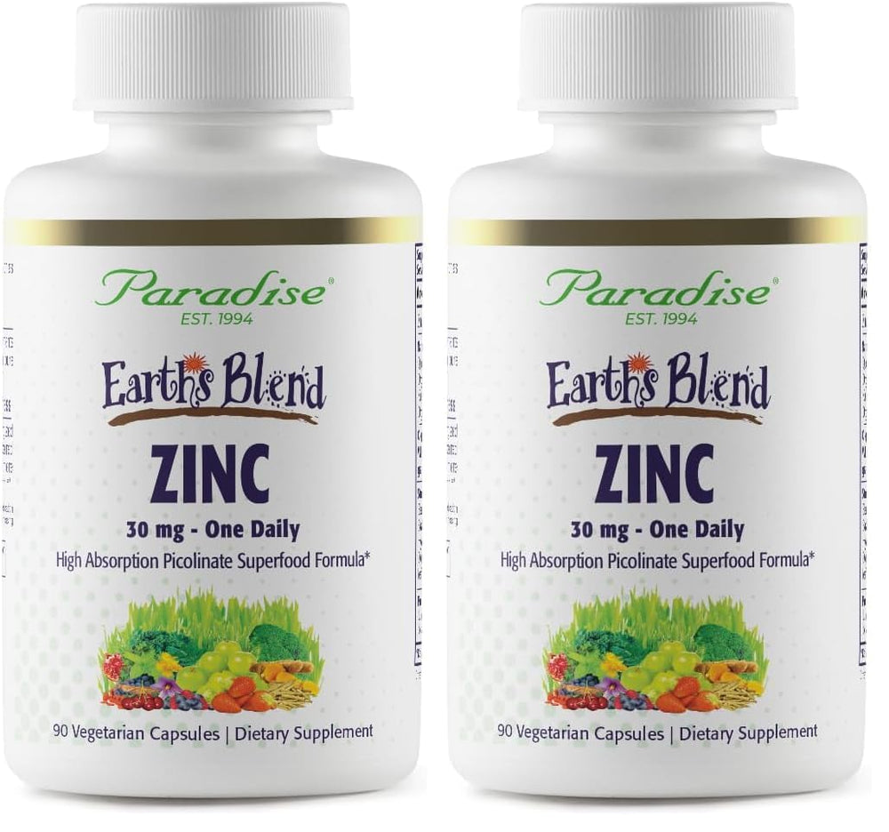 Front view of Paradise Herbs Zinc Picolinate bottle pack - 2
