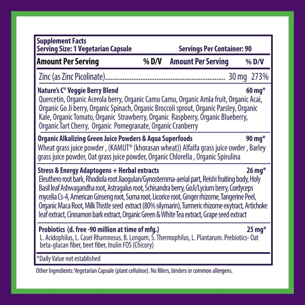 Immunity and wellness benefits icons for Paradise Herbs Zinc