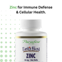 Packaging and outer box of Paradise Herbs Zinc