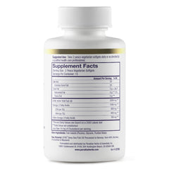 Package and ingredients of Paradise Omega-Sure Omega-3 supplement