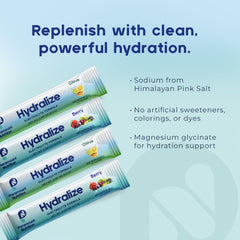 Travel-ready 30-stick electrolyte packets for hydration