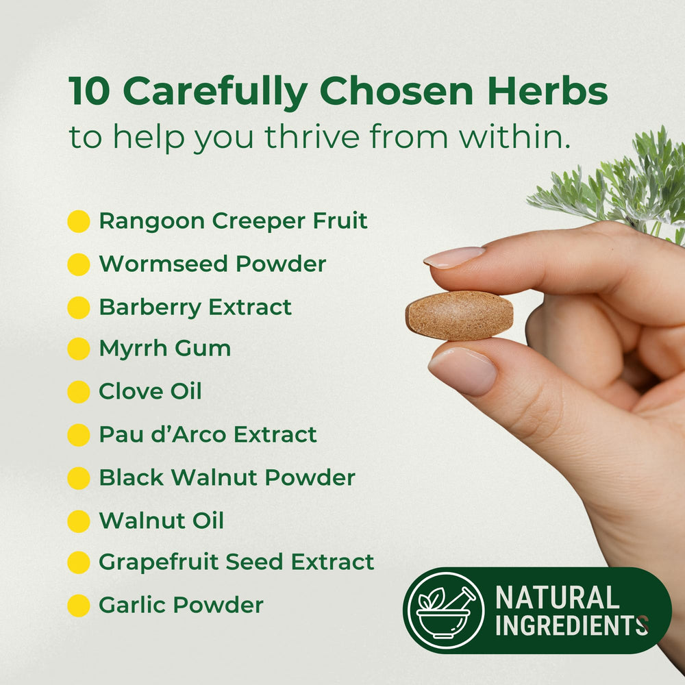 ParaProteX digestive balance focus suggests gentle daily support.