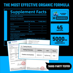 Parhaat creatine monohydrate gummies pack shot emphasizes vegan gluten-free formulation.