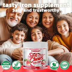 Parhaat Iron Soft Chew suitable for women, men and kids