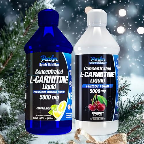 Parker Naturals carnitine liquid pour shows easy dosing for workouts and vitality