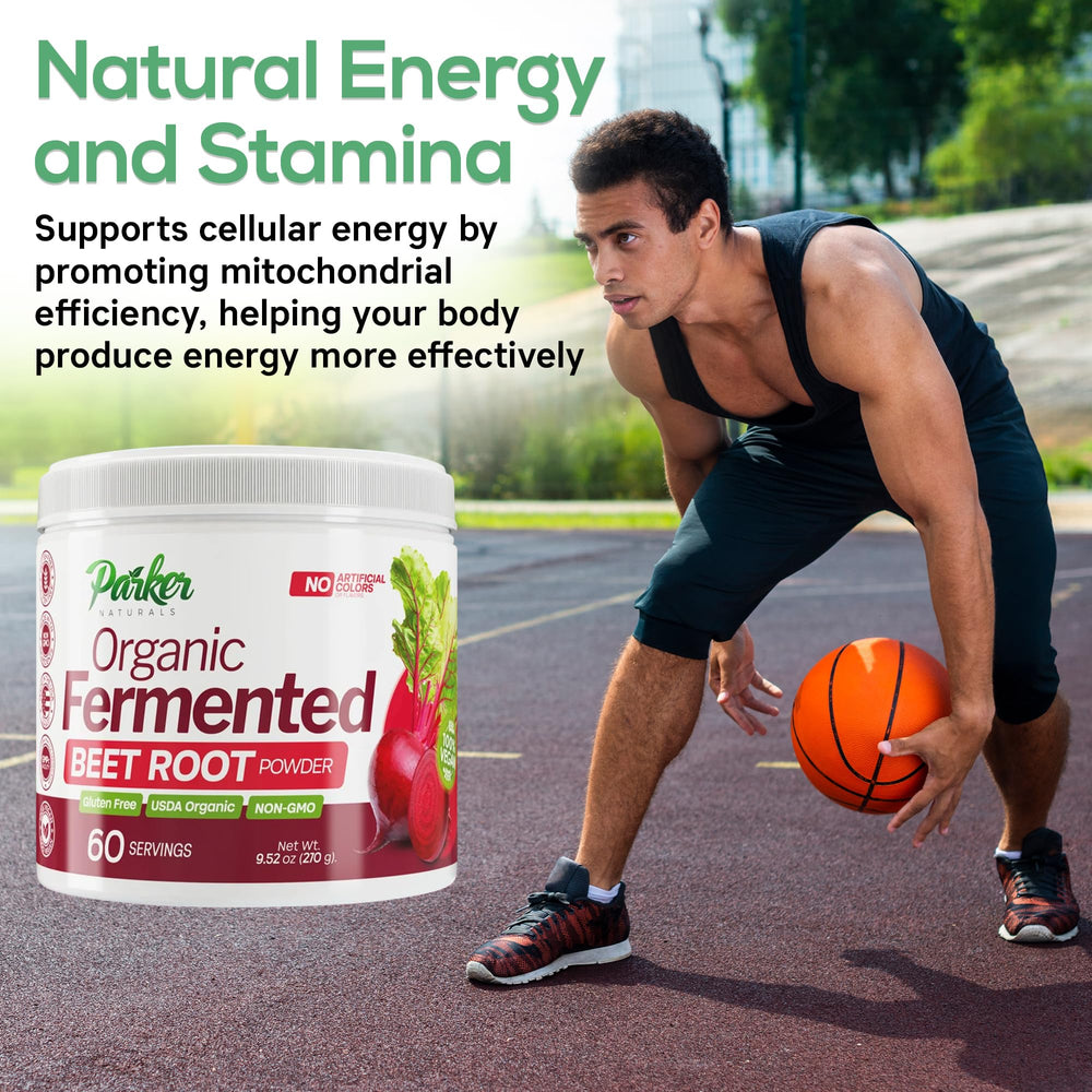 Fermented beet root powder highlighting natural nitrate source