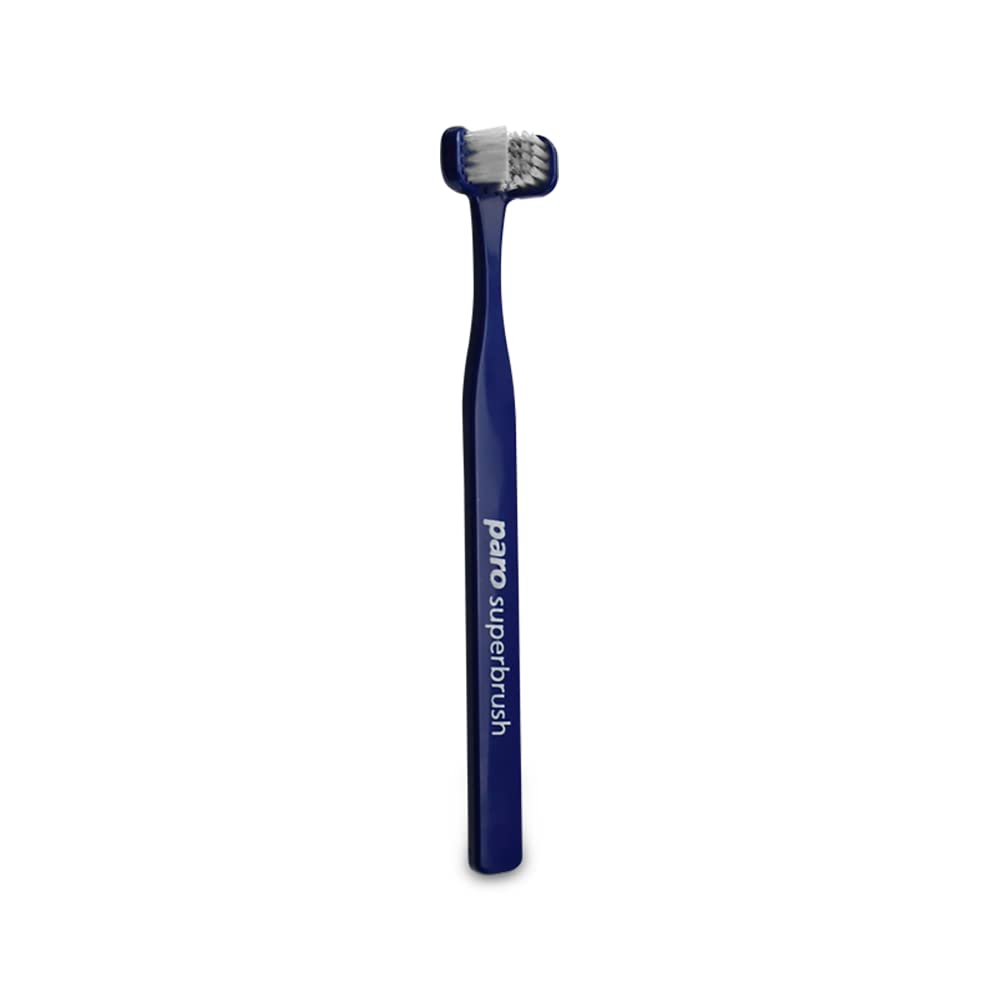 Paro 3 in 1 Superbrush triple-head toothbrush angled view