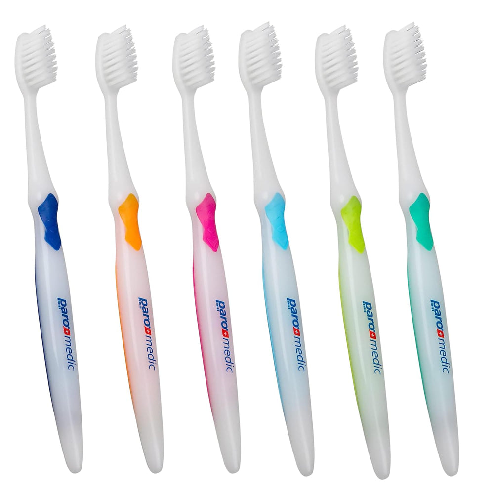 Paro Medic Soft Toothbrush close-up with conical soft filament