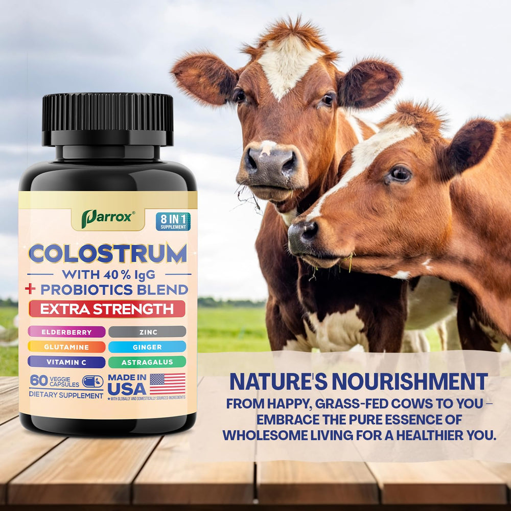 Grass-fed sourcing background for Parrox Colostrum.