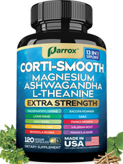 Bottle of Parrox Corti-Smooth Cortisol Support supplement with label