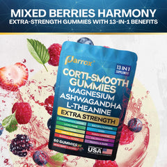 60 gummy bottle packaging for Parrox Corti-Smooth