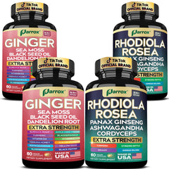 Parrox Dynamic Duo Herbal Bundle Ginger and Rhodiola front view