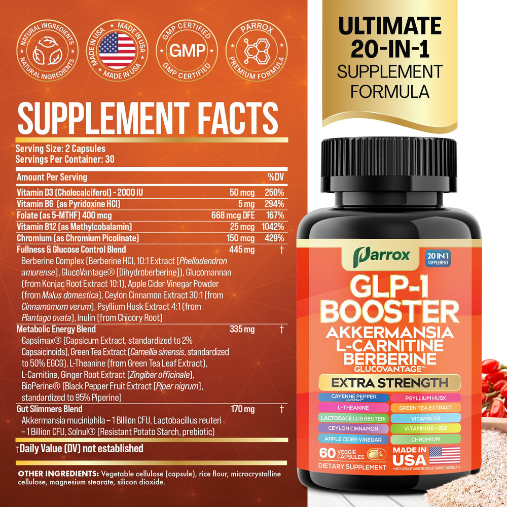 Close-up of Akkermansia muciniphila and Berberine ingredients