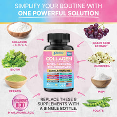 Hydrolyzed collagen peptides illustration