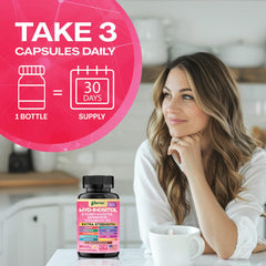 90 vegan capsules per bottle illustrating daily-use
