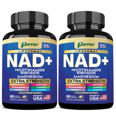 Parrox NAD+ supplement bottle with label
