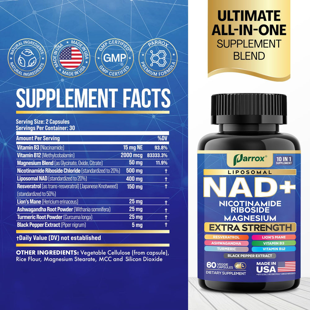 Illustration of Liposomal NAD+ and Nicotinamide Riboside