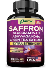 Parrox Saffron Vision Support bottle with 60 capsules.