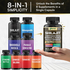 Parrox Shilajit capsules side view
