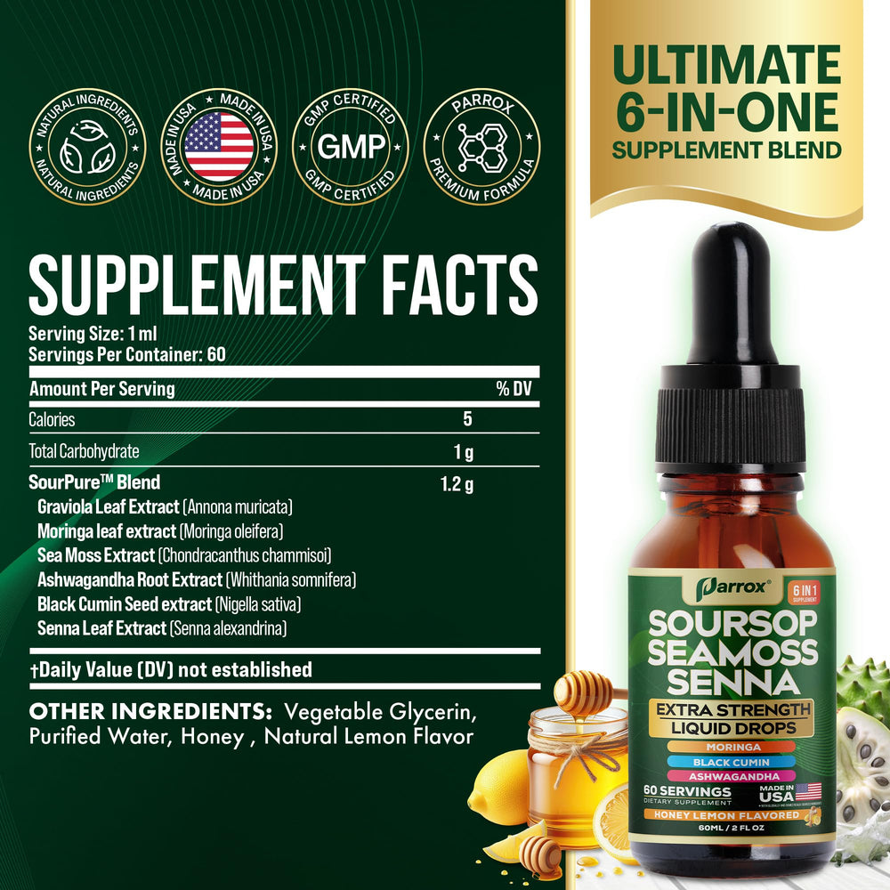 Dropper dispensing honey lemon flavored liquid