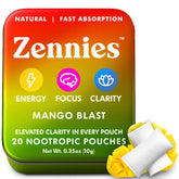 Parrox Zennies Mango Blast pack shows convenient nootropics with clean energy and focus potential.