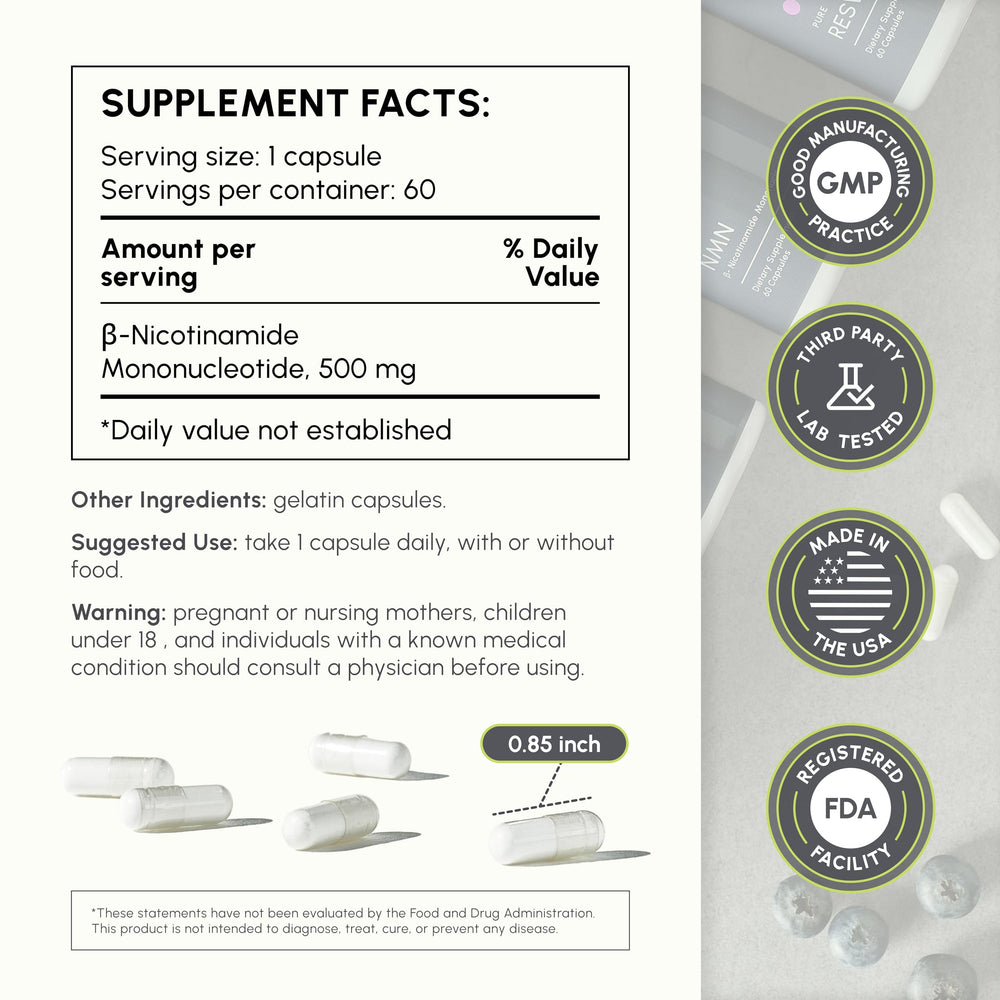 partiQlar NMN 500mg bottle back/label close-up