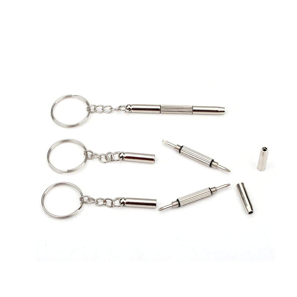 Parts Express Eyeglass Repair Kit 3-in-1 screwdriver with keychain