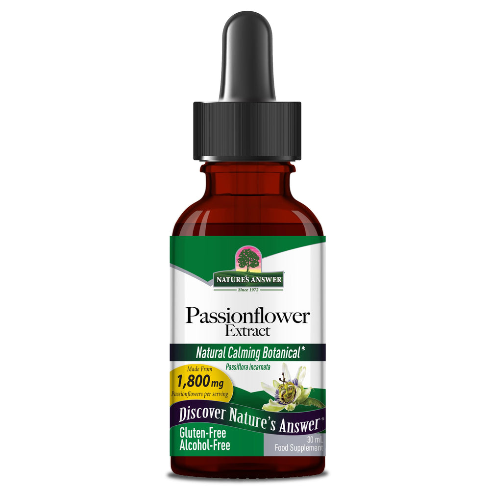 Nature's Answer Passion Flower 2000 mg Alcohol-Free Tincture bottle - front view