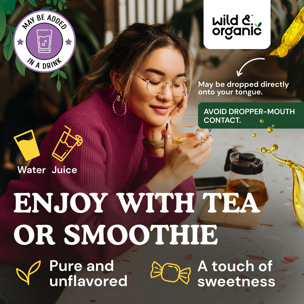 Glycerin sweetness illustration beside passion flower tincture